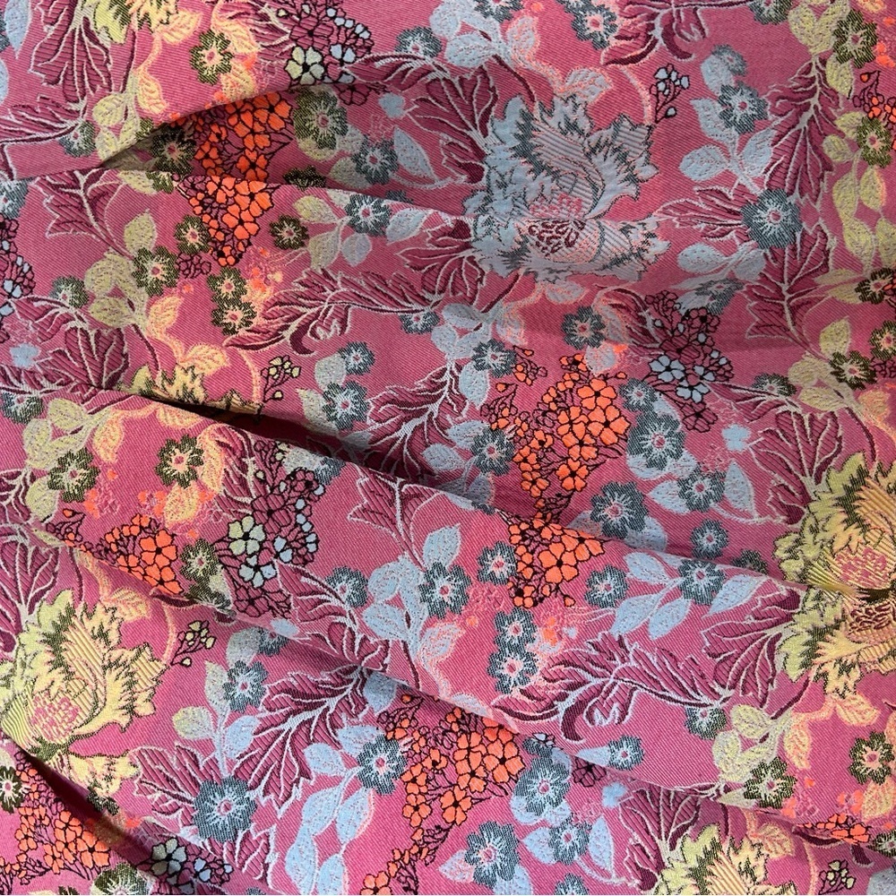 bebe Pink Floral A-Line Skirt - Picture 3 of 8
